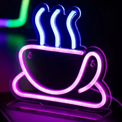 Leitmotiv Neon licht Coffee roze