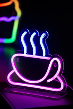 Leitmotiv Neon licht Coffee roze