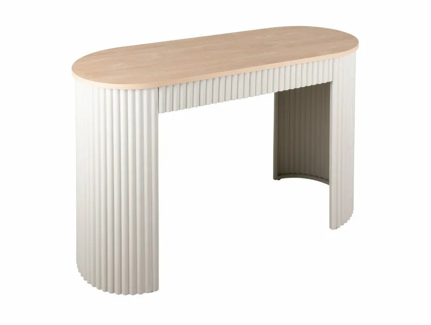 Leitmotiv Sidetable Estriado zacht warm grijs