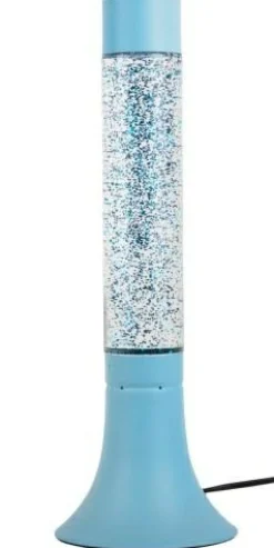 Leitmotiv Tafellamp Astro Glitter zacht blauw met helder blauw glitter