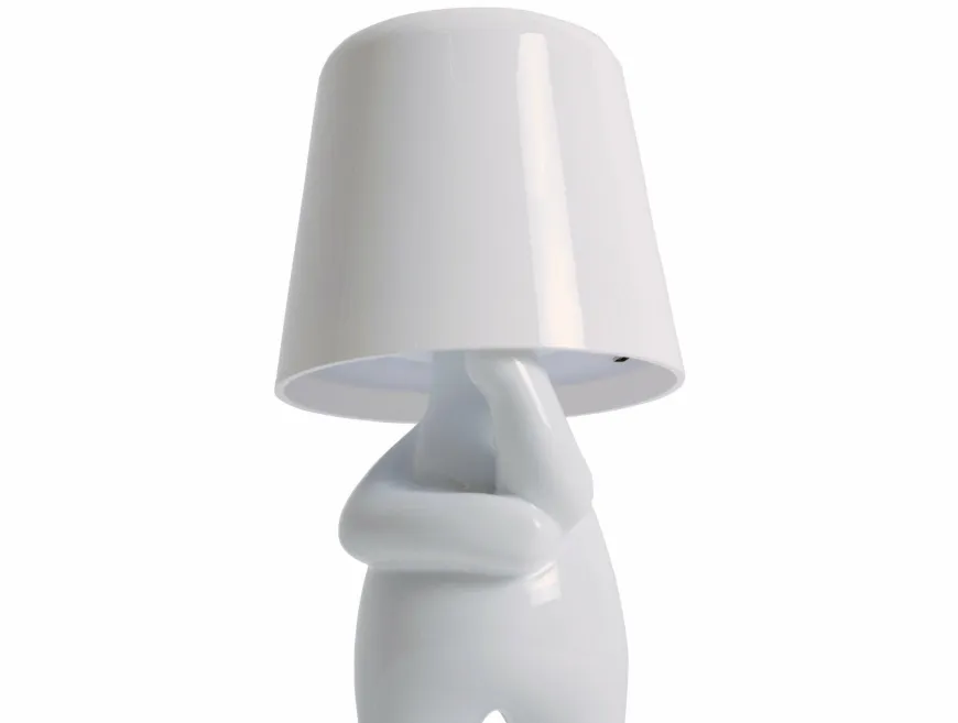 Leitmotiv Tafellamp Glossy AJ wit