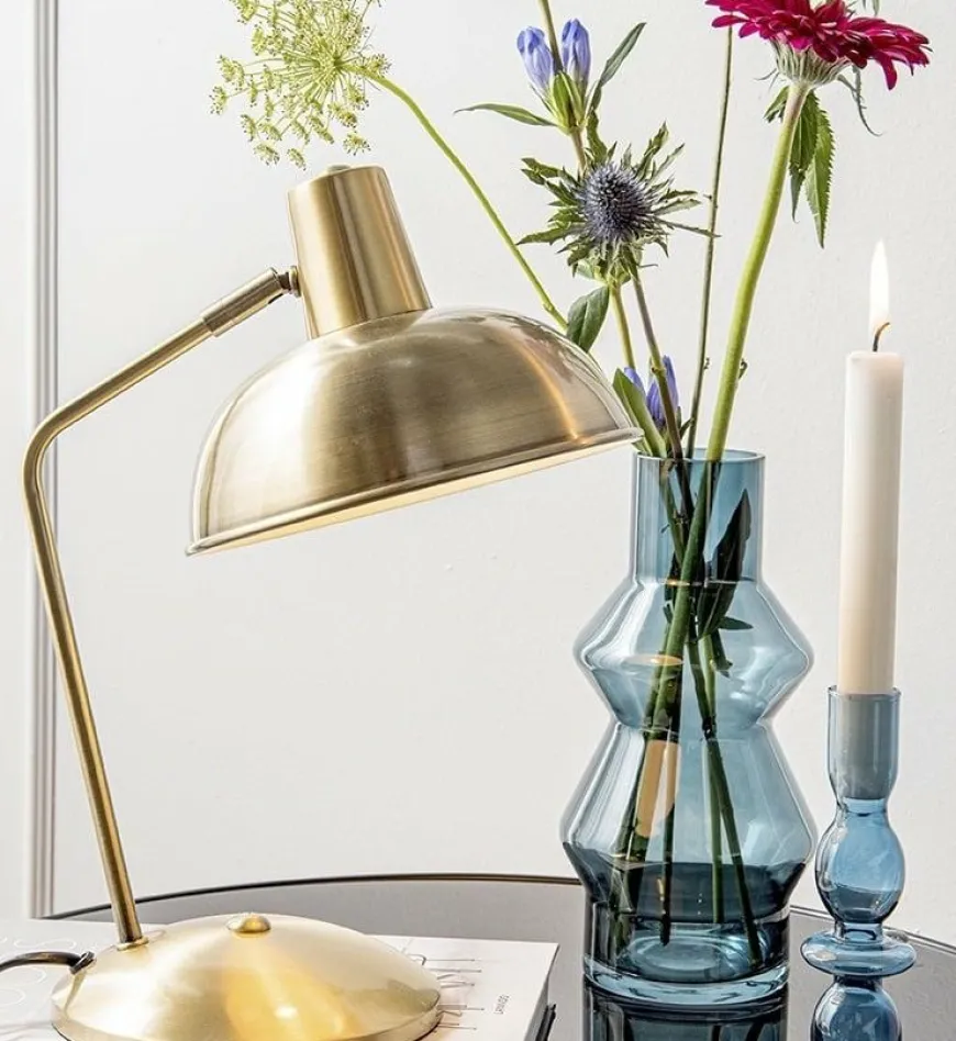 Leitmotiv Tafellamp Hood geborsteld goud