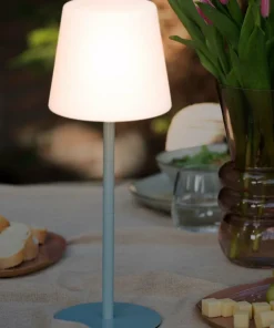 Leitmotiv Tafellamp voor binnen en buiten lichtblauw