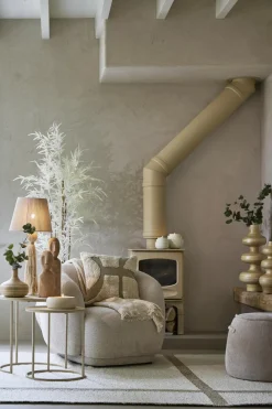 Light en Living Bijzettafel Set van 2 SADAR zand + lichtbruin gespikkeld