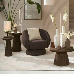 Light en Living Bijzettafel 33x33x53 cm DEGO mat donker bruin