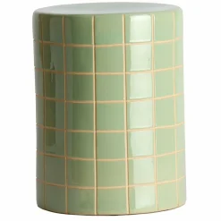 Light en Living Bijzettafel Ø33x44 cm MAUCHO keramiek licht groen+crème