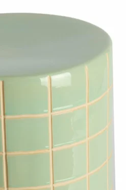 Light en Living Bijzettafel Ø33x44 cm MAUCHO keramiek licht groen+crème