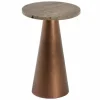 Light en Living Bijzettafel 36x36x51 cm YNEZ travertin bruin+koper