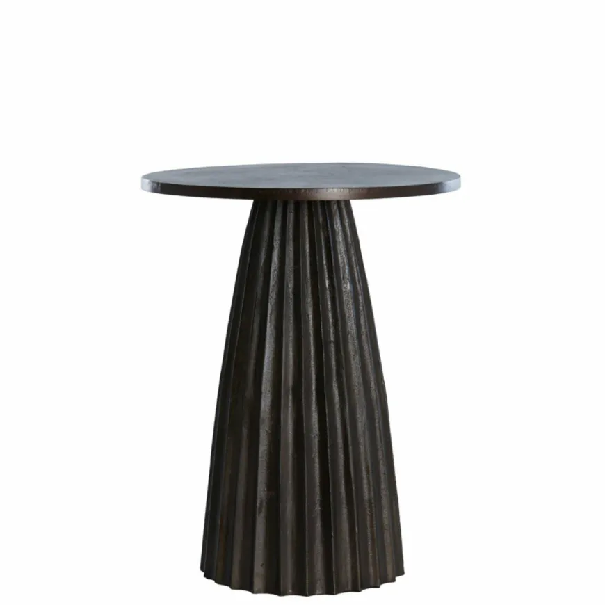 Light en Living Bijzettafel Ø40x51 cm VEGLIA mat donker bruin