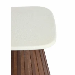 Light en Living Bijzettafel 45x45x35 cm OKATO crème+hout bruin