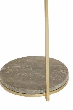 Light en Living Bijzettafel Ø26x76 cm LEDA travertin bruin+brons