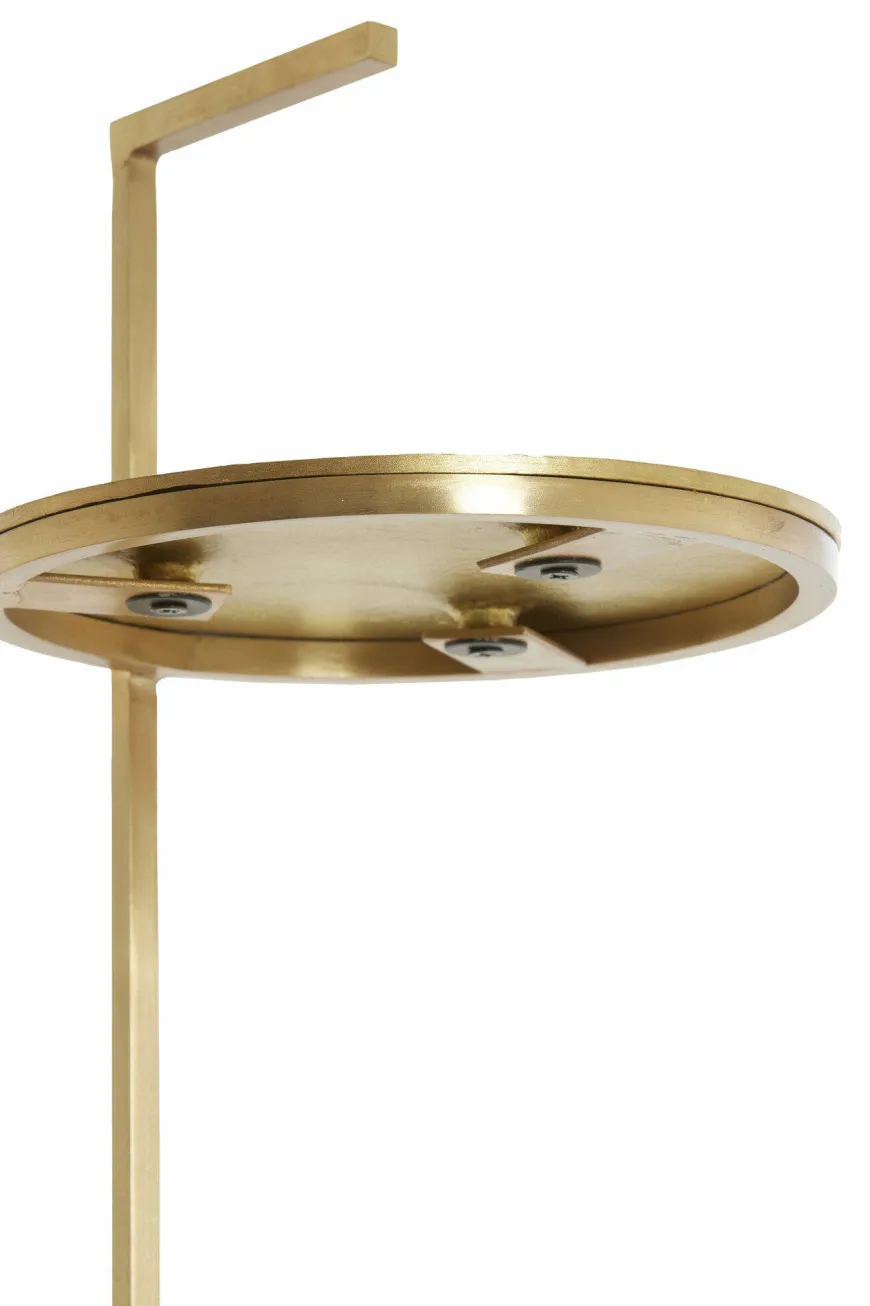 Light en Living Bijzettafel Ø26x76 cm LEDA travertin bruin+brons