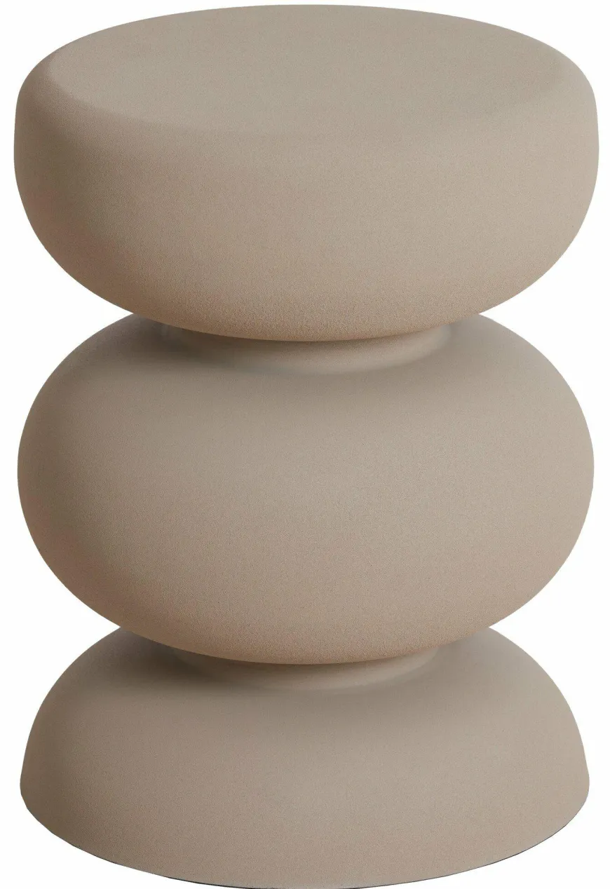 Light en Living Bijzettafel Ø35x46 cm KOBODO mat crème