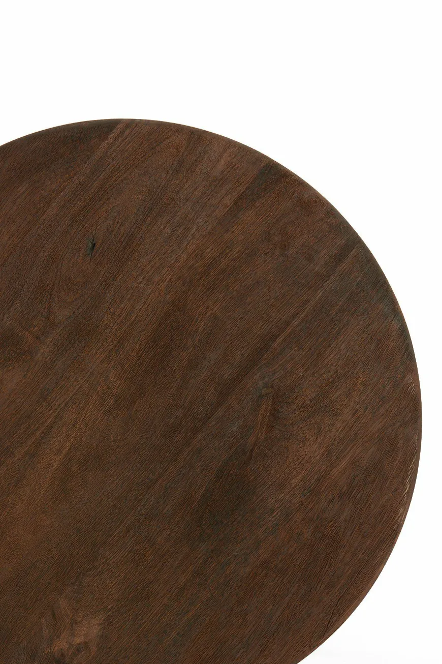 Light en Living Bijzettafel Ø40x50 cm MIRTO hout mat donker bruin