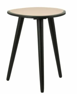 Light en Living Bijzettafel 37x35x44,5 cm DIVO spiegel bruin glas+zwart
