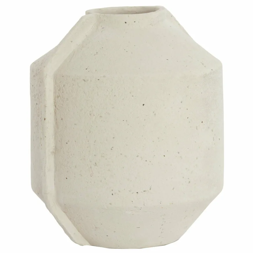 Light en Living Bloempot deco 35x32x57 cm NORIC mat crème