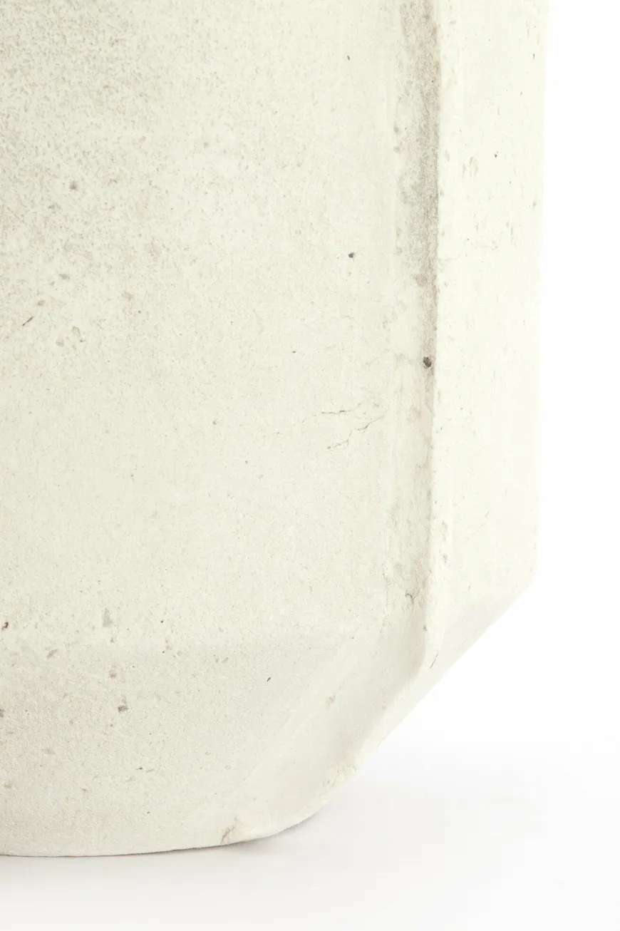 Light en Living Bloempot deco 35x32x57 cm NORIC mat crème