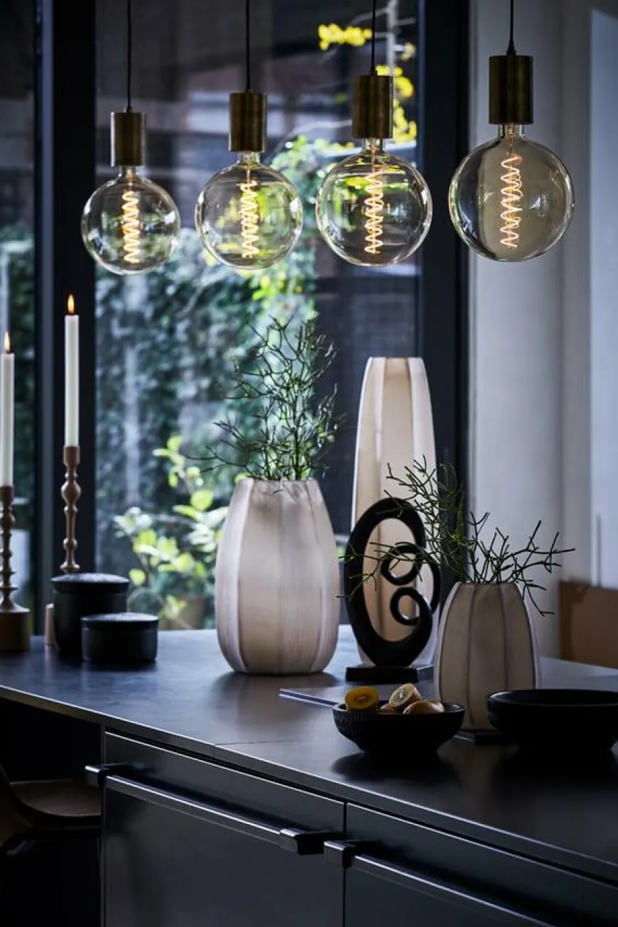 Light en Living Deco LED globe Ø20x26 cm LIGHT 4W amber E27 dimbaar