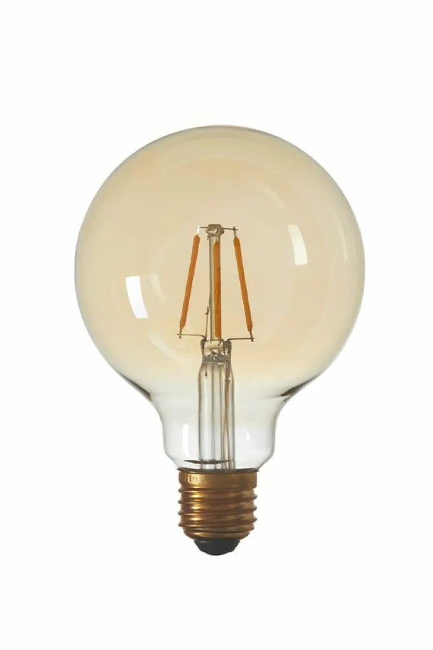 Light en Living Deco LED globe Ø9,5x13 cm LIGHT 3W amber E27 dimbaar