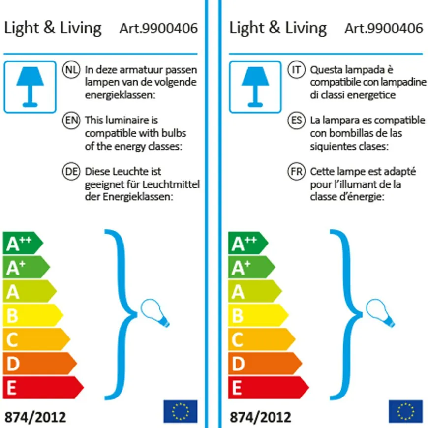 Light en Living Deco LED staaf Ø3x19 cm LIGHT 4W amber E27 dimbaar