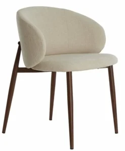 Light en Living Eetkamerstoel 57x56x74 cm ALUKO crème+bruin
