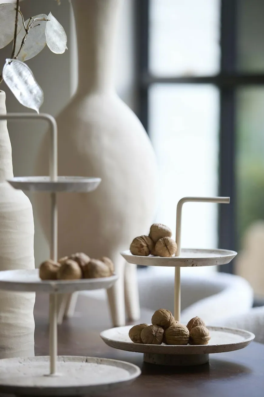 Light en Living Etagere 2 laags Caglio travertine sand+creme