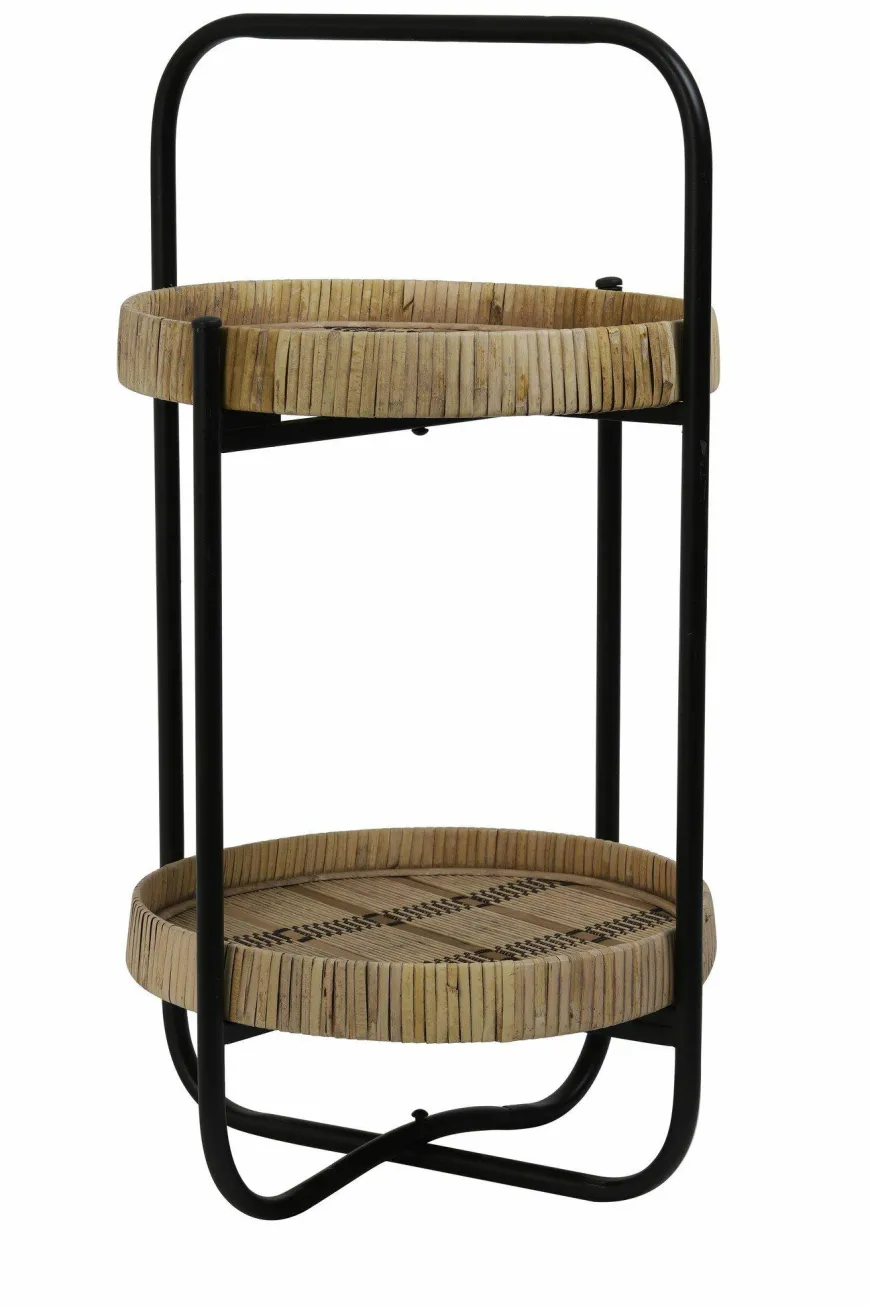 Light en Living Etagere 2L Ø33x59,5 cm LORENA naturel-zwart