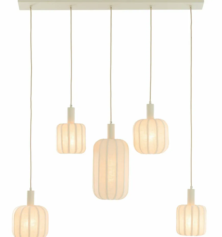 Light en Living Hanglamp 5L 105x19,5x123 cm TUFIA linnen cream