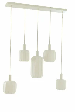 Light en Living Hanglamp 5L 105x19,5x123 cm TUFIA linnen cream