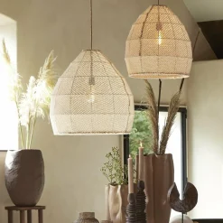 Light en Living Hanglamp Ø42x42 cm MAKASSAR zijde crème