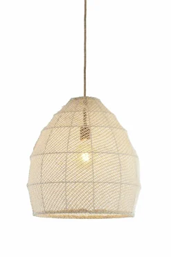 Light en Living Hanglamp Ø42x42 cm MAKASSAR zijde crème