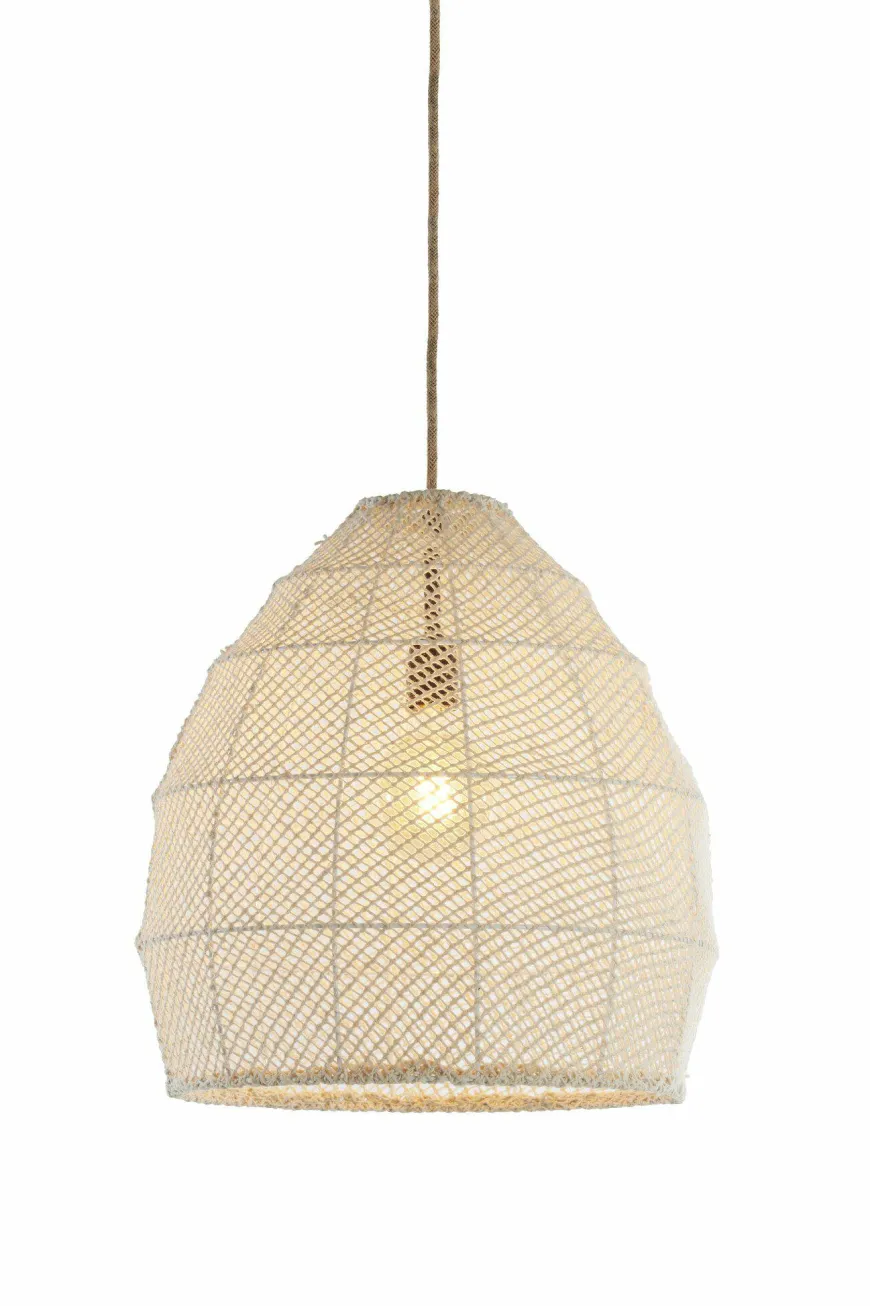 Light en Living Hanglamp Ø42x42 cm MAKASSAR zijde crème