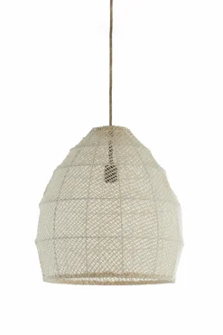 Light en Living Hanglamp Ø42x42 cm MAKASSAR zijde crème