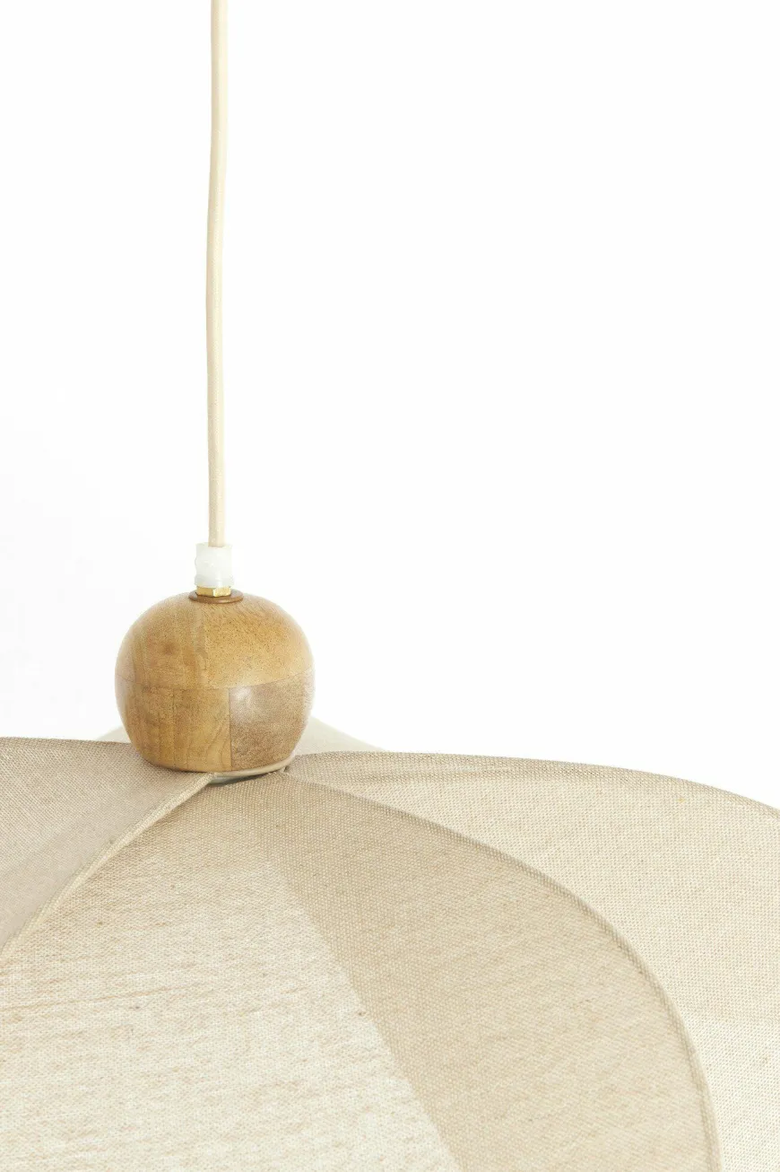 Light en Living Hanglamp Ø50x28 cm LAVRIRIA natural+hout