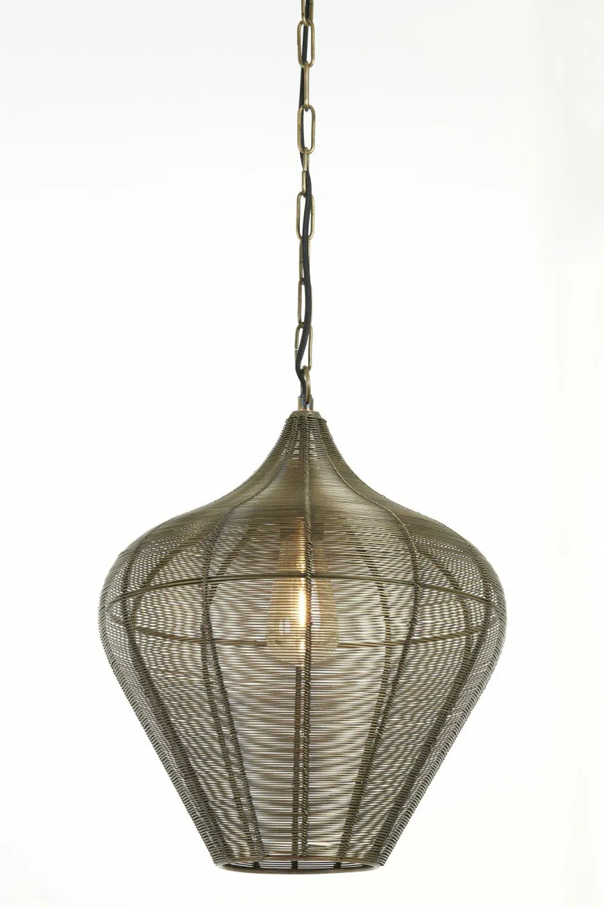 Light en Living Hanglamp ALVARO antiek brons - Diverse maten