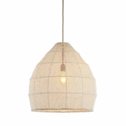 Light en Living Hanglamp Ø50x50 cm MAKASSAR zijde crème