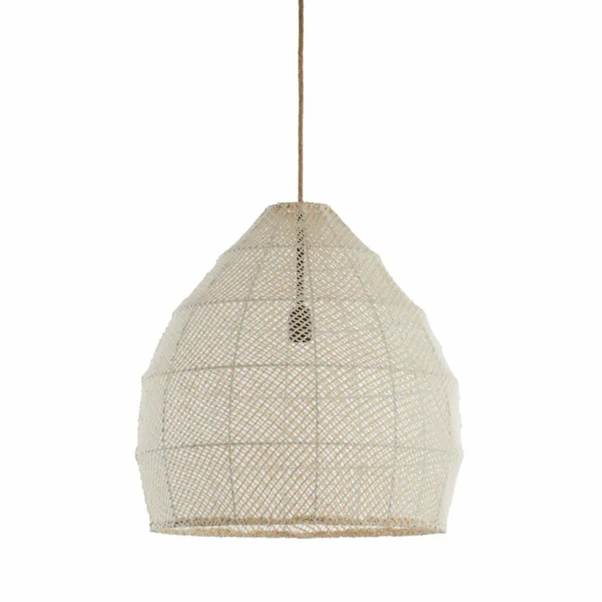 Light en Living Hanglamp Ø50x50 cm MAKASSAR zijde crème