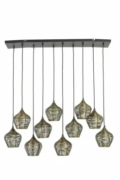 Light en Living Hanglamp 10L 120x25x29,5 cm ALVARO antiek brons