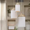 Light en Living Hanglamp Ø22x41,5 cm DANIA hout print naturel+touw crème