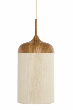 Light en Living Hanglamp Ø22x41,5 cm DANIA hout print naturel+touw crème