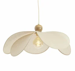 Light en Living Hanglamp Ø60x30 cm LAVRIRIA natural+hout