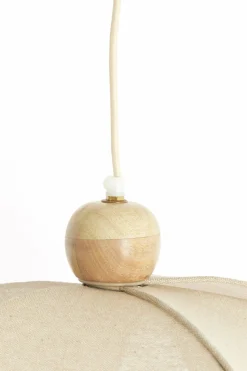 Light en Living Hanglamp Ø60x30 cm LAVRIRIA natural+hout