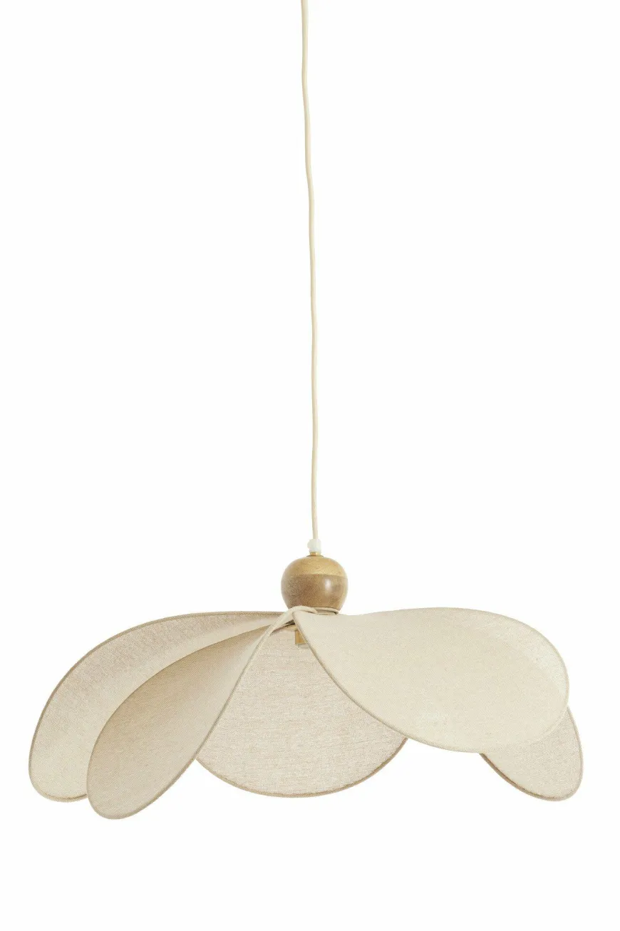 Light en Living Hanglamp Ø60x30 cm LAVRIRIA natural+hout