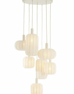 Light en Living Hanglamp 7L Ø53x34 cm TUFIA linnen crème