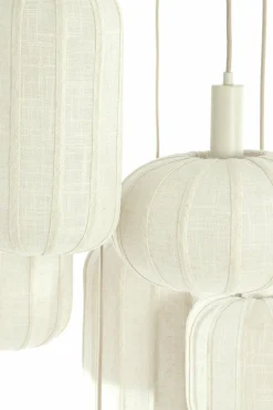 Light en Living Hanglamp 7L Ø53x34 cm TUFIA linnen crème