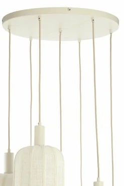 Light en Living Hanglamp 7L Ø53x34 cm TUFIA linnen crème