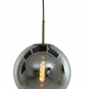 Light en Living Hanglamp MEDINA antiek brons+glas smoke 2 maten