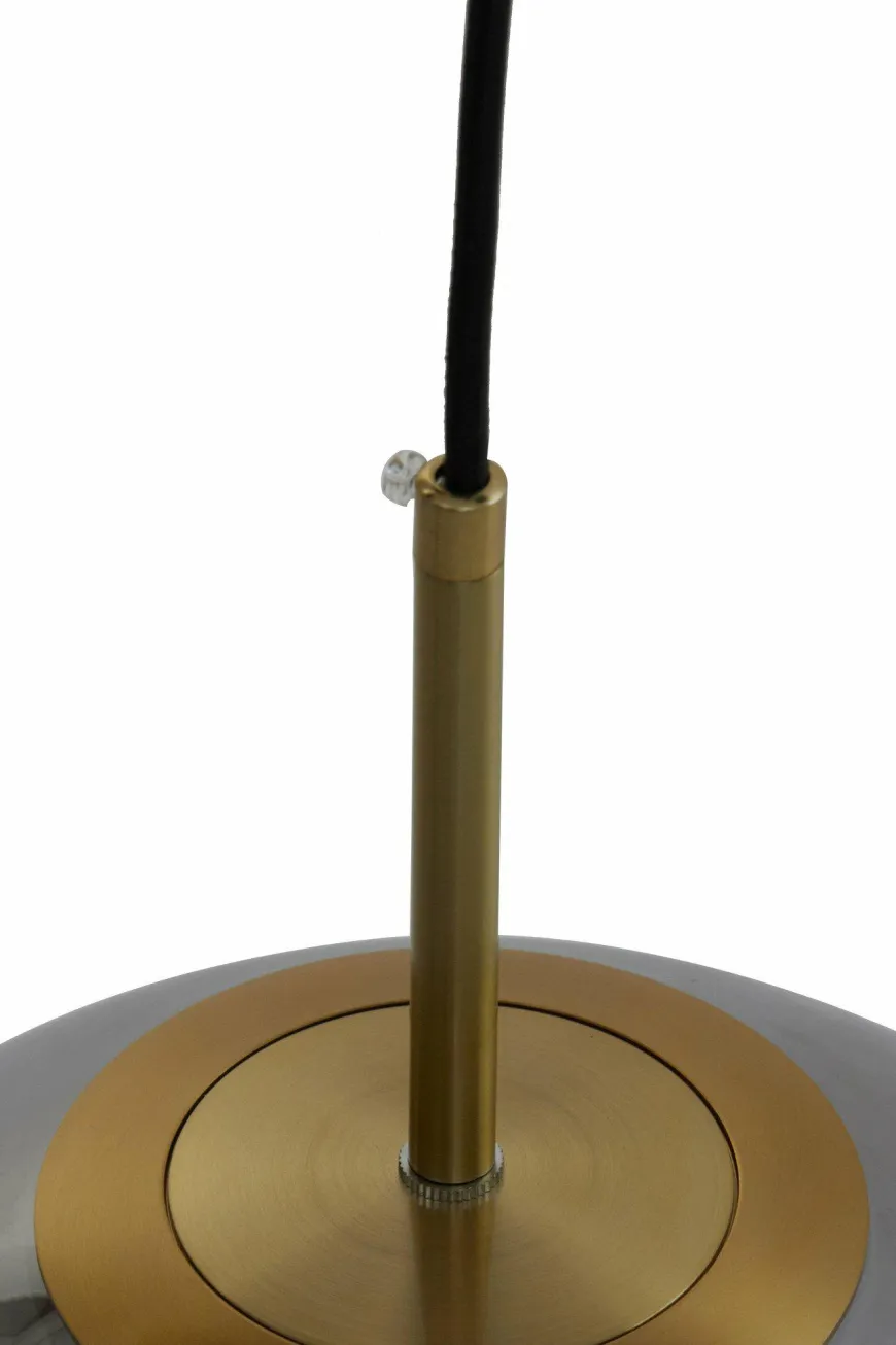 Light en Living Hanglamp MEDINA antiek brons+glas smoke 2 maten