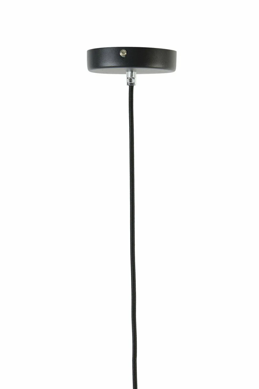 Light en Living Hanglamp MAYSON mat zwart+glas smoke - Diverse maten