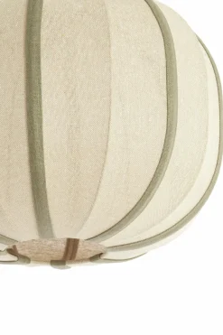 Light en Living Hanglamp Ø40x30 cm ESMIRIA naturel+olijfgroen
